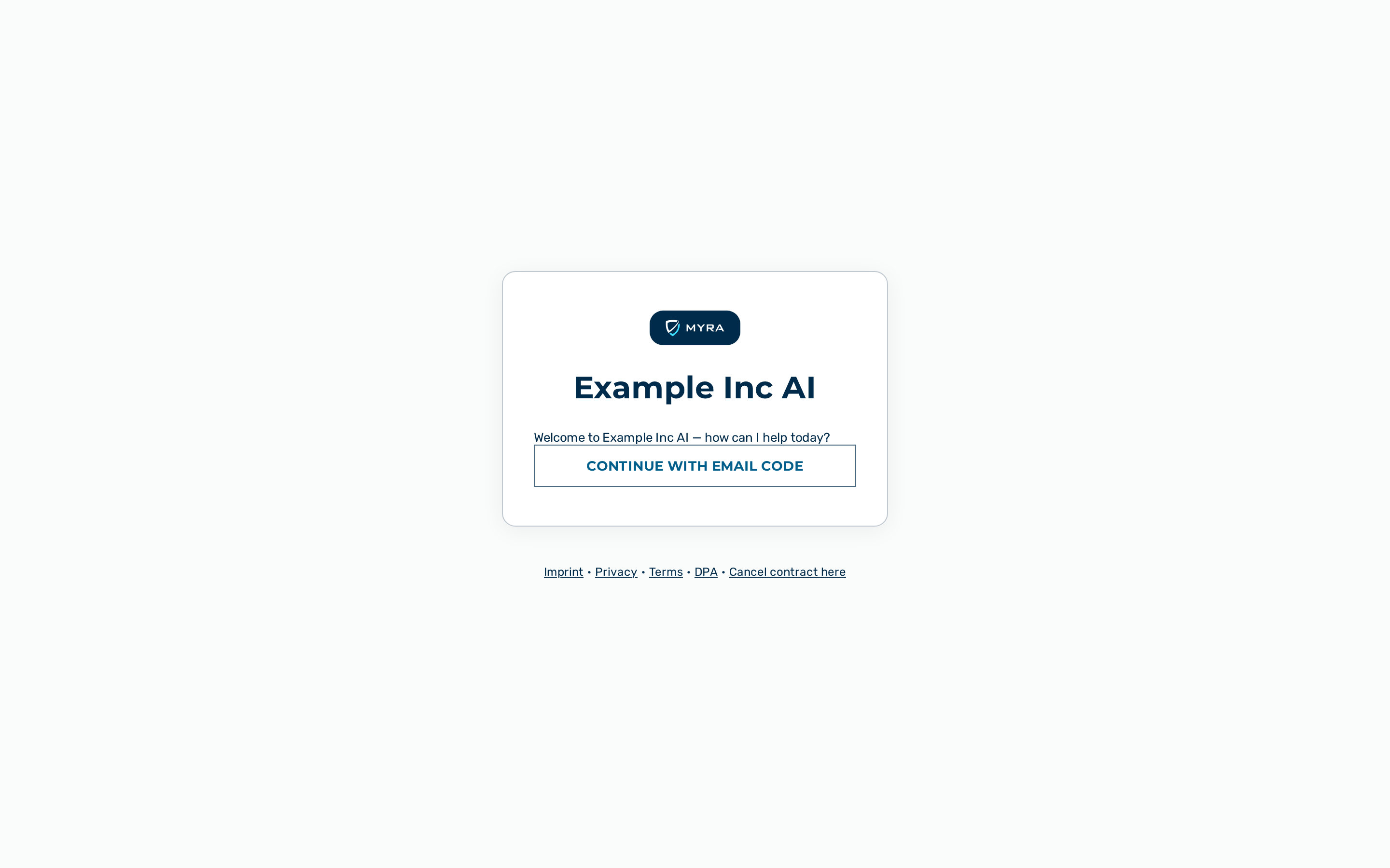 The login page rendering a tenant's white-label branding