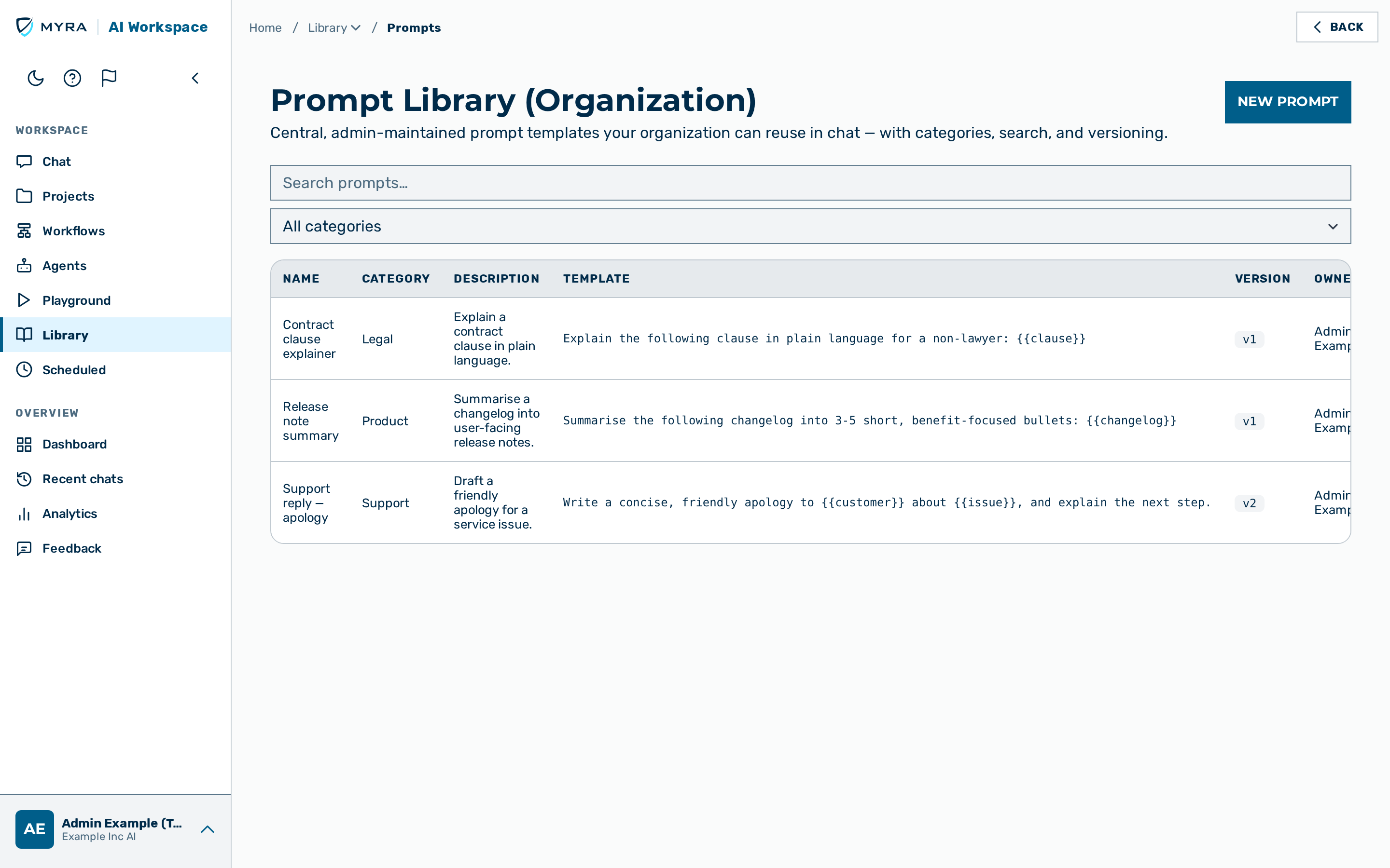 View: Prompts (Library)